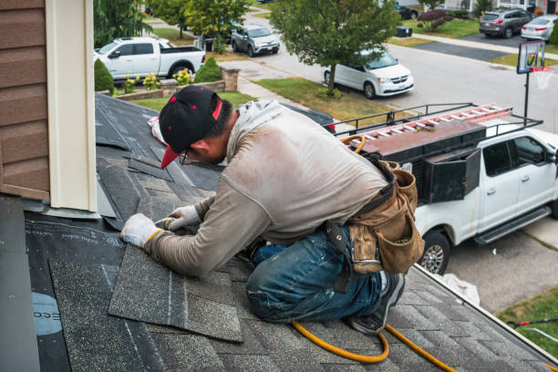 Professional Roofing technician working in Linn, KS